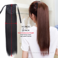 Pure Color Silk Straight Clip-In Ponytail Hair Extension